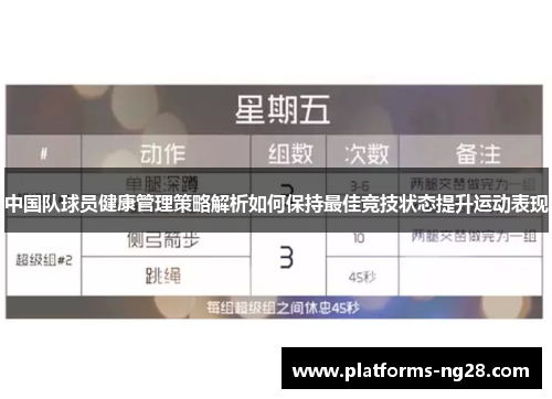 中国队球员健康管理策略解析如何保持最佳竞技状态提升运动表现