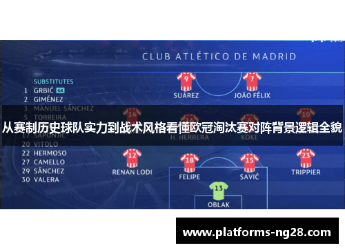 从赛制历史球队实力到战术风格看懂欧冠淘汰赛对阵背景逻辑全貌
